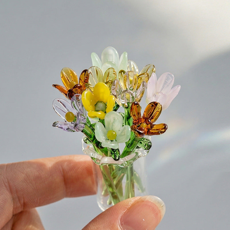 Mini Glass Flower Vase – Tiny Floral Table Decor