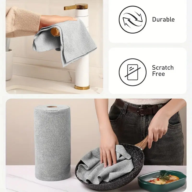Reusable Microfiber Cleaning Cloth Roll