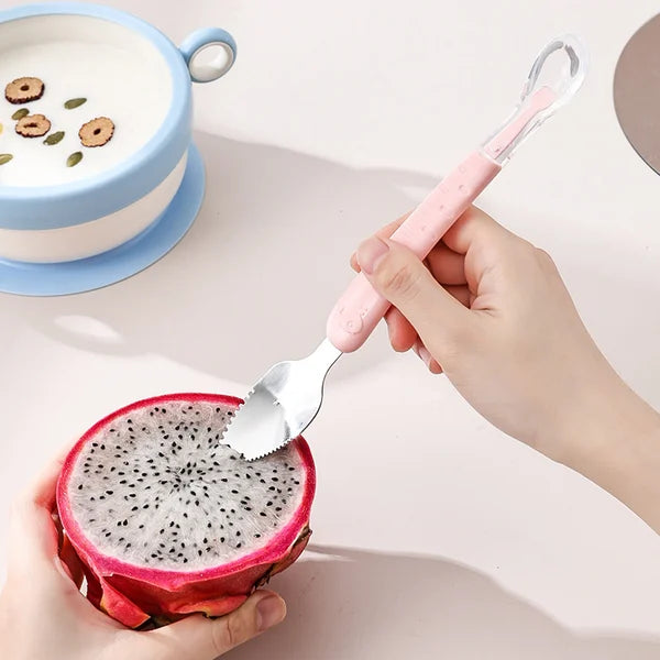 Double-Head Baby Silicone Food Spoon