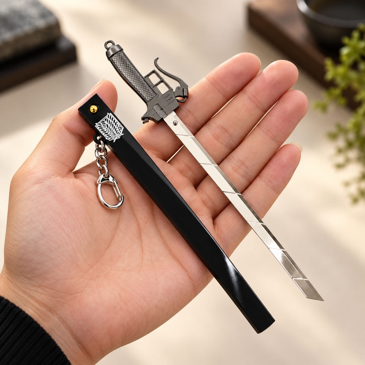 Anime Katana Keychain with Pop-Up Blade