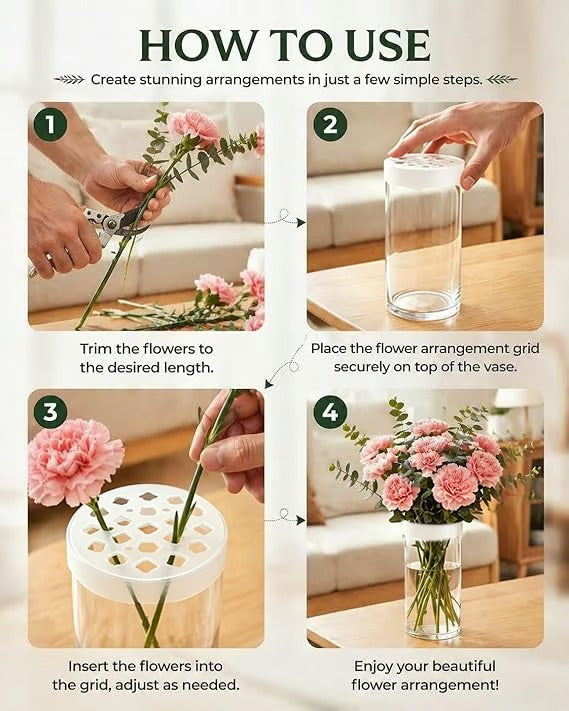 Reusable Silicone Flower Arranging Grid