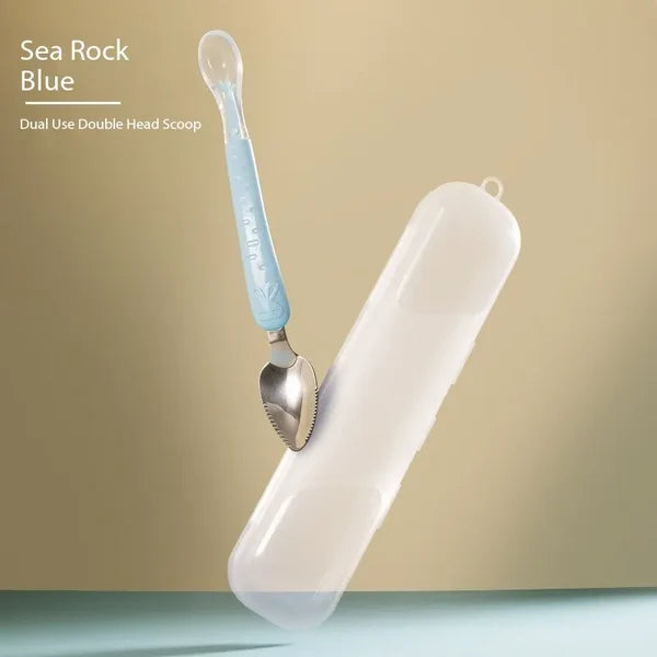 Double-Head Baby Silicone Food Spoon