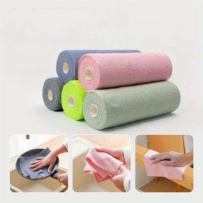 Reusable Microfiber Cleaning Cloth Roll