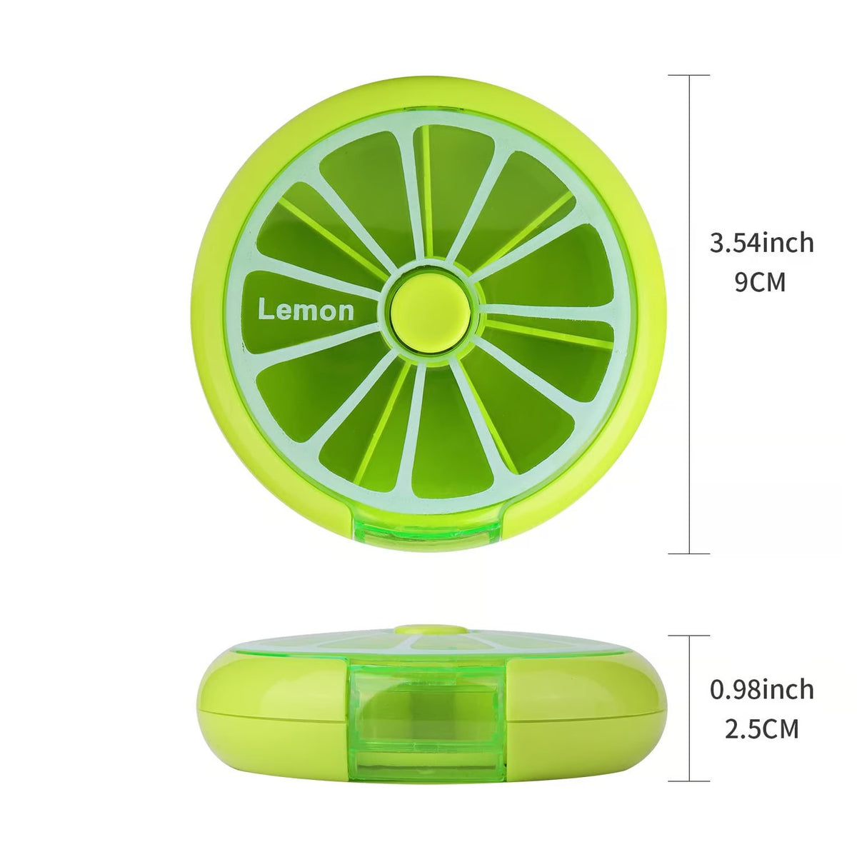 Colorful 7-Compartment Portable Pill Case (Pack of 3)