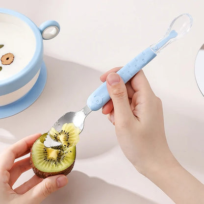 Double-Head Baby Silicone Food Spoon