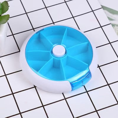 Colorful 7-Compartment Portable Pill Case (Pack of 3)