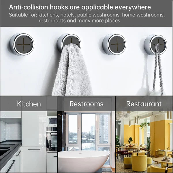Round Adhesive Push Towel Hooks