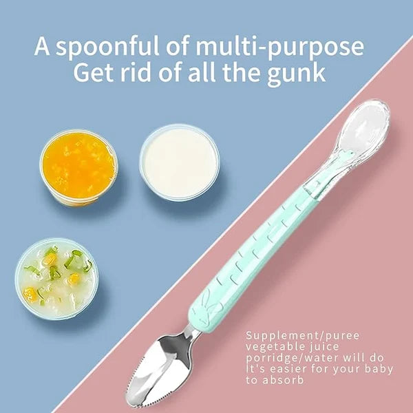 Double-Head Baby Silicone Food Spoon