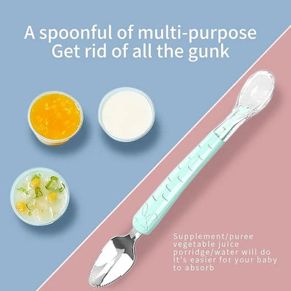 Double-Head Baby Silicone Food Spoon