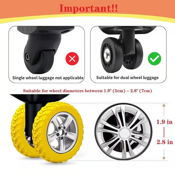 Suitcase Wheel Protection Covers (Pack of 8)