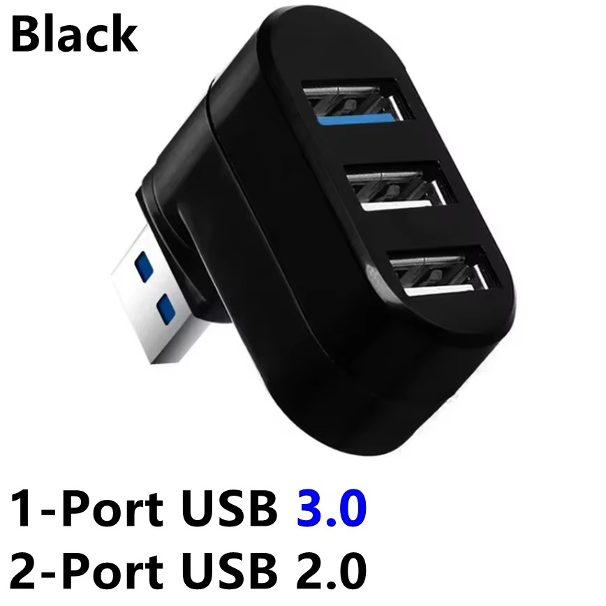 Multifunctional Rotatable 3-port USB