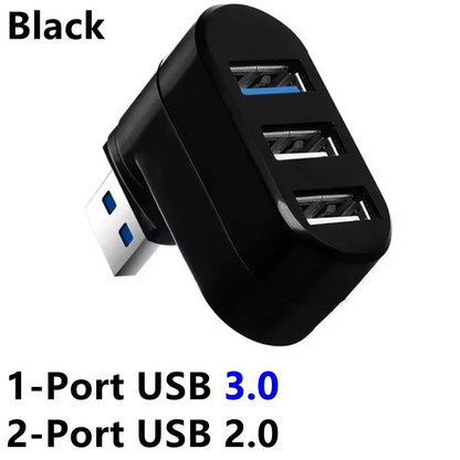 Multifunctional Rotatable 3-port USB