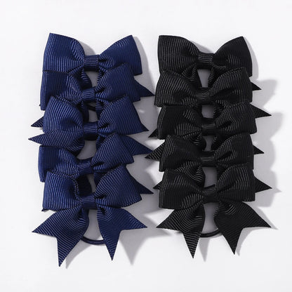 Grosgrain Ribbon Pigtail Bows Elastic