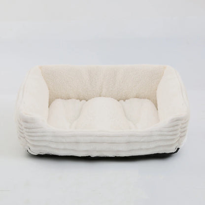 Pet Square Plush Kennel Bed