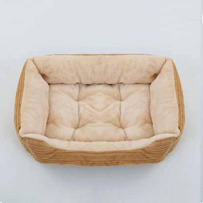 Pet Square Plush Kennel Bed