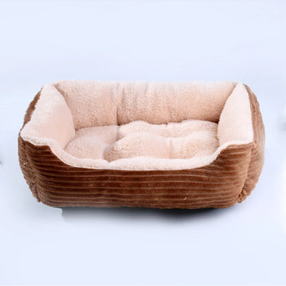 Pet Square Plush Kennel Bed