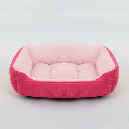 Pet Square Plush Kennel Bed