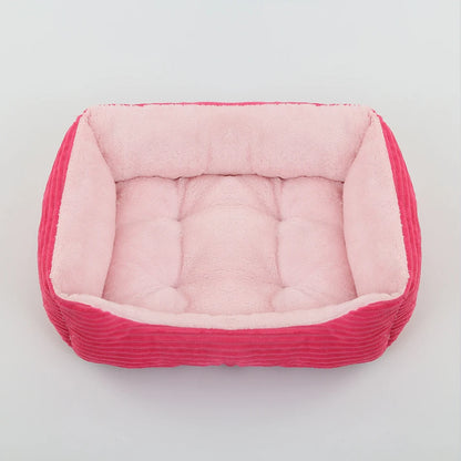 Pet Square Plush Kennel Bed