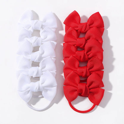 Grosgrain Ribbon Pigtail Bows Elastic