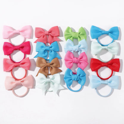 Grosgrain Ribbon Pigtail Bows Elastic