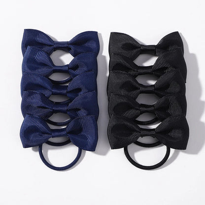 Grosgrain Ribbon Pigtail Bows Elastic