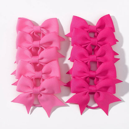 Grosgrain Ribbon Pigtail Bows Elastic