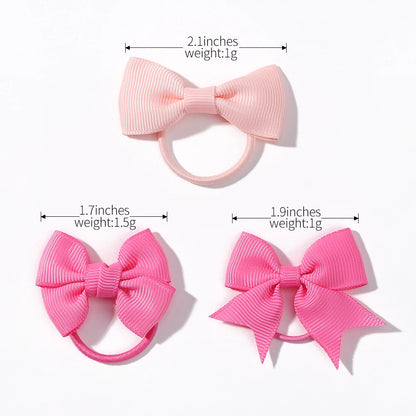 Grosgrain Ribbon Pigtail Bows Elastic