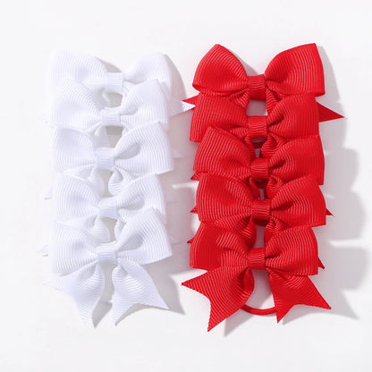 Grosgrain Ribbon Pigtail Bows Elastic