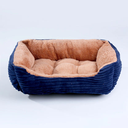 Pet Square Plush Kennel Bed