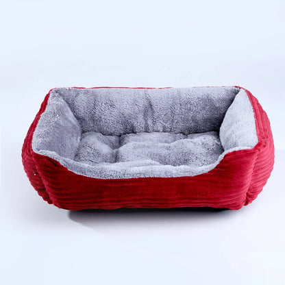 Pet Square Plush Kennel Bed