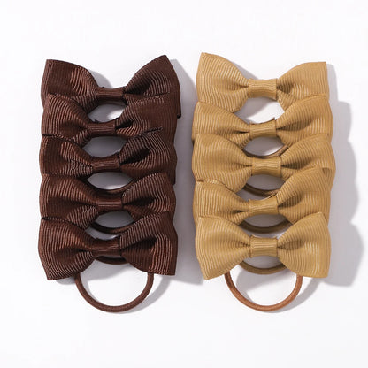 Grosgrain Ribbon Pigtail Bows Elastic
