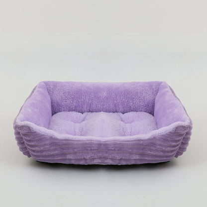 Pet Square Plush Kennel Bed