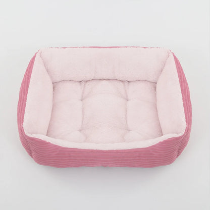 Pet Square Plush Kennel Bed