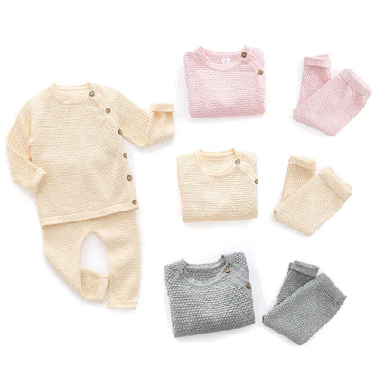 Pants Knitted Sweater Pajamas Sets