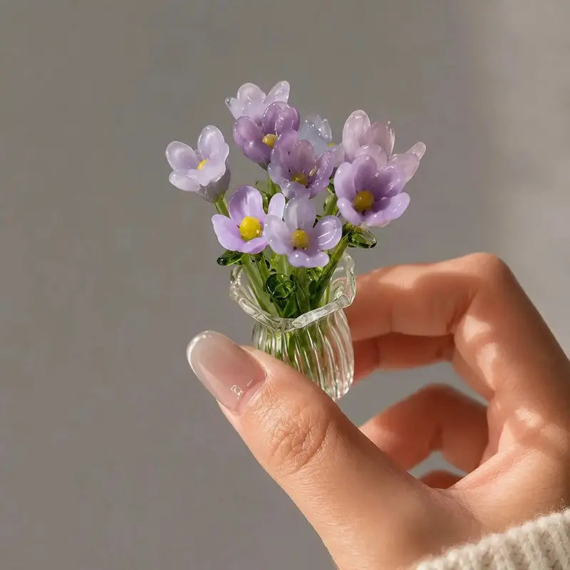 Mini Glass Flower Vase – Tiny Floral Table Decor