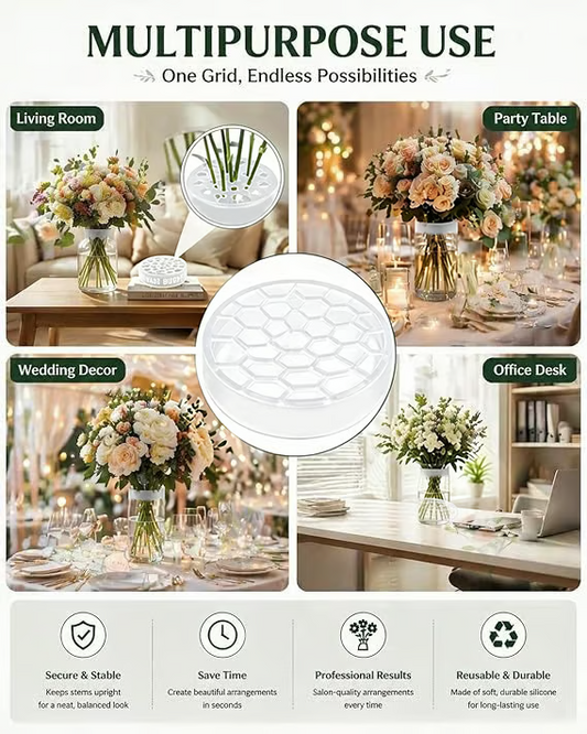 Reusable Silicone Flower Arranging Grid