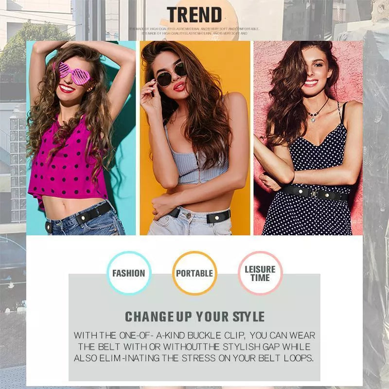 Buckle-Free Invisible Elastic Waist Belt
